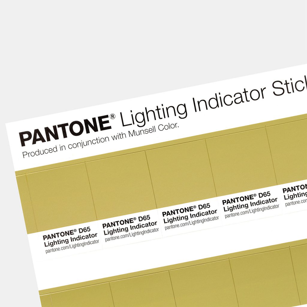 Pantone-color-evaluation-d65-lighting-indicator-sticker